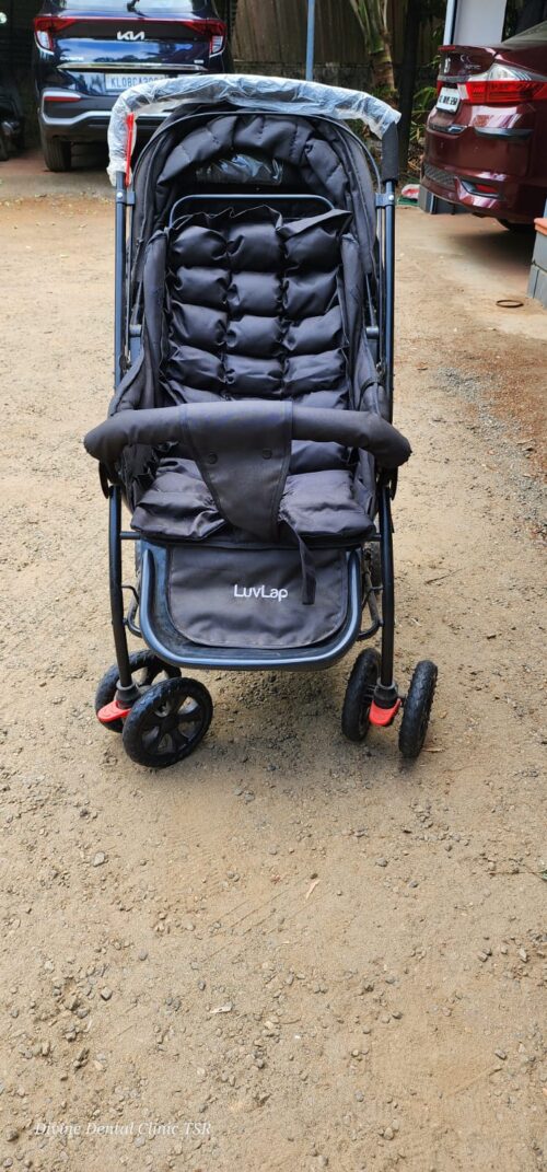 LuvLap Black Baby Stroller – Gently Used | Lightweight, Comfortable & Safe