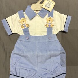 Toffy house 100% woven cotton dungaree set
