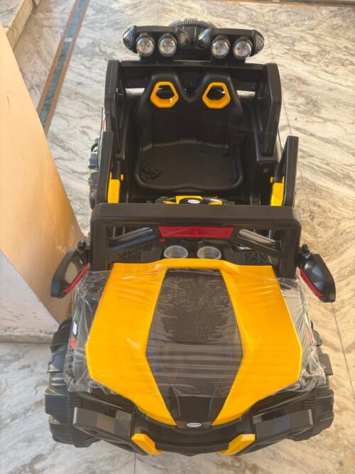 Kids Rechargeable Battery Car – Yellow & Black Ride-On