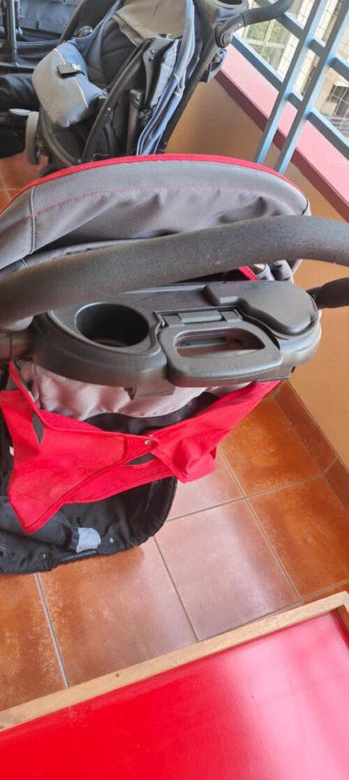 Chicco Cortina CX Stroller & Pram – Cradle Seat, One-Hand Fold & Shock-Proof Wheels (Red)