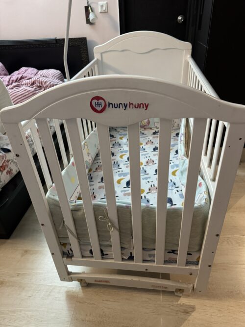 HunyHuny Canopy Mosquito Net GREY for Baby Cot Crib Bed