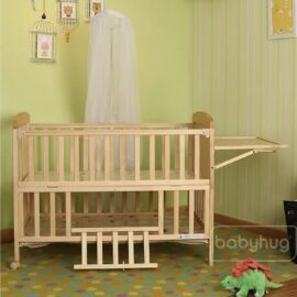 Baby Hug Kelly Wooden Cot & Mosquito Net