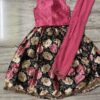 Toddler Lehenga for Girls – Pink & Black with Floral Prints