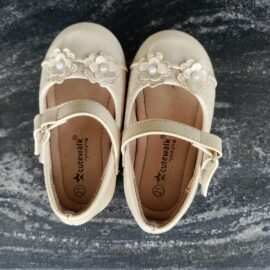Floral Velcro Baby Shoes for Girls (12–18 Months)