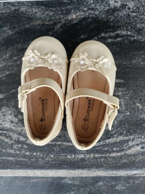 Floral Velcro Baby Shoes for Girls (12–18 Months)