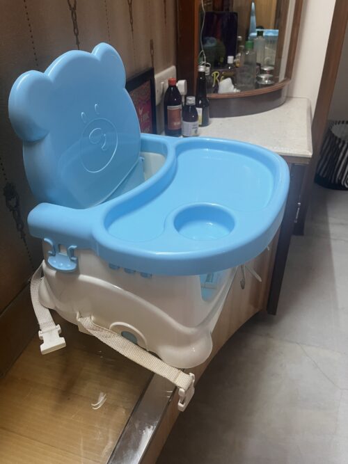 Babyhug Blue Booster Chair – Compact, Comfortable & Safe for Little Eaters