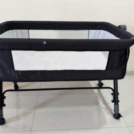 CAREIT 6-in-1 Baby Crib, Cot, Bedside Sleeper & Cradle – Dark Grey | Hardly Used