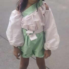 Foreverkidz Stylish Belted Dress – Elegant Design with Sleeve & Side Zip | Premium Kidswear
