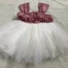 White dress with pink flowers