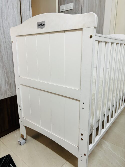 LuvLap Cot C-65 Wooden Baby Cot with Mattress – Versatile Comfort for Your Little One!