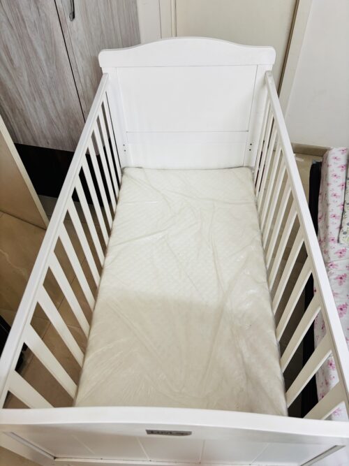 LuvLap Cot C-65 Wooden Baby Cot with Mattress – Versatile Comfort for Your Little One!
