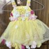 Sunshine Yellow Baby Frock | 3–6 Months | Gently Used