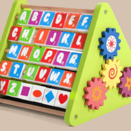 Shumee Wooden 5-in-1 Activity Triangle Toy