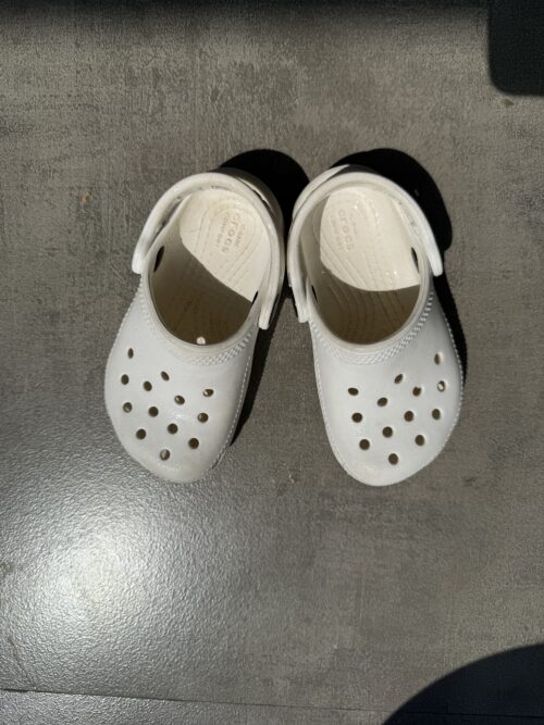 Unisex Crocs Sandals – White | Size 18–24 Months | Gently Used