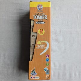 Wooden Tumbling Tower Game Jenga / Zenga. Puzzle Game for Adults and Kids- 48 Pieces