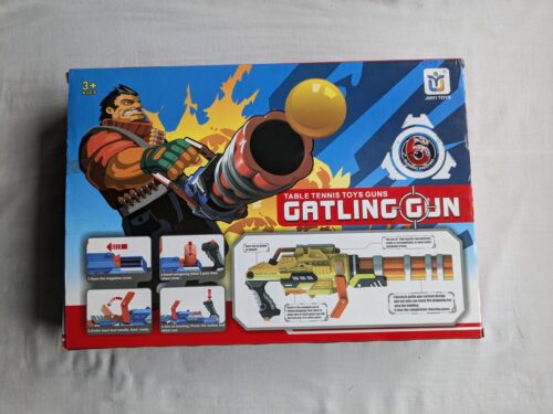 Planet of Toys Ping Pong Mini Machine Gun with 6 Pieces Bowling and 6 Pieces Ping Pong Game Set for Kids/Children