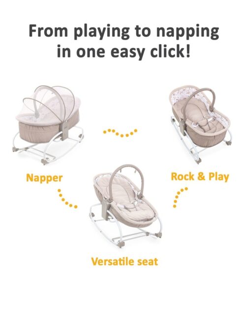 Babyhug opal 3 in 1 Cozy Rocker Sleeper with music and vibration