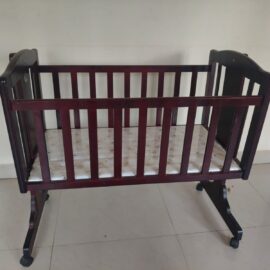 R for Rabbit Dream Time Baby Wooden Cradle, Cot & Crib – 3-in-1 Sleep Solution for Newborns (Brown)