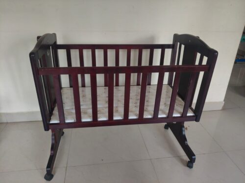 R for Rabbit Dream Time Baby Wooden Cradle, Cot & Crib – 3-in-1 Sleep Solution for Newborns (Brown)