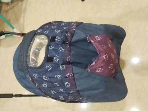 Babyhug Comfy Ride Stroller With Reversible Handle - Dark Blue