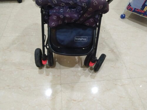 Babyhug Comfy Ride Stroller With Reversible Handle - Dark Blue