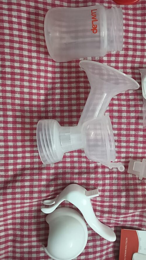 LuvLap Manual Breast Pump – 3-Level Suction | Soft Silicone Cushion | Used Gently