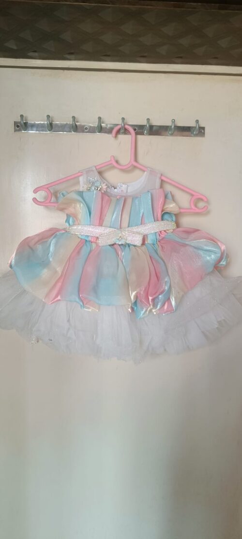 Beti Rainbow Flared Frock for Baby Girl – Vibrant & Gently Worn