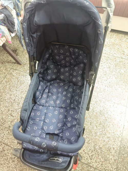 Babyhug Compact Stroller – Navy Blue | Lightweight, Gently Used