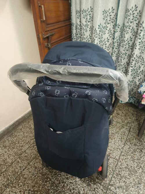 Babyhug Compact Stroller – Navy Blue | Lightweight, Gently Used