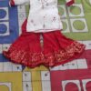 Elegant Sharara Suit Set for Girls – White & Pink | Age 2–3 Years | Worn Once