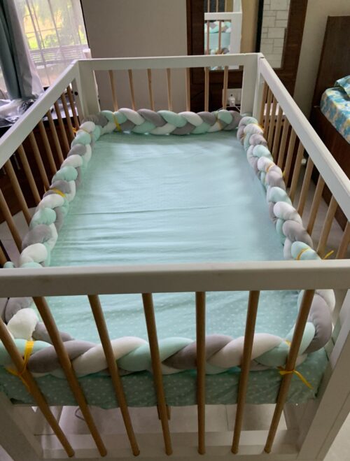 Cradle and Maa Premium Wooden Cot/Crib – White | Adjustable Height + Mattress Included | Gently Used