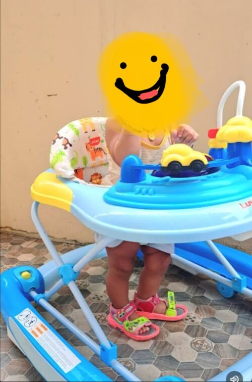 LuvLap 2-in-1 Baby Walker Cum Rocker – Blue | Gently Used | Enhances Motor Skills