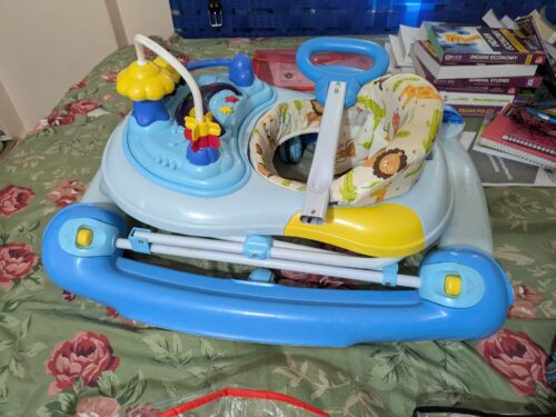 LuvLap 2-in-1 Baby Walker Cum Rocker – Blue | Gently Used | Enhances Motor Skills