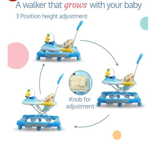 LuvLap 2-in-1 Baby Walker Cum Rocker – Blue | Gently Used | Enhances Motor Skills