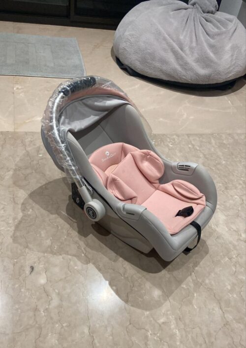 StarAndDaisy 4-in-1 Infant Car Seat cum Carrier | Gently Used | Stylish Pink & Grey