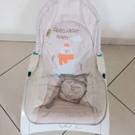 R for Rabbit Rock and Play Rocker – Peach & White | Almost New