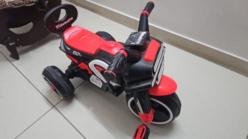 Kidsmate Ranger Pedal Tricycle – Black & Red | With Music, Lights & Push Handle (1–3 Years)