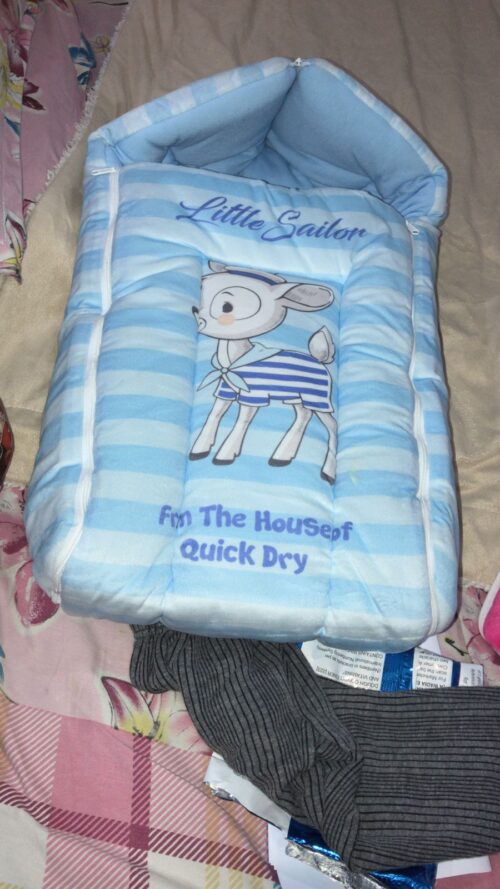 FirstCry Quilted Baby Sleeping Nest – “Little Sailor” Design