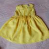 Sunshine Yellow Party Wear Frock with Floral Waist
