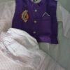 Traditional Kurta Pyjama Set for Baby Boy – Violet & White