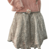 Mumkins Peach & Silver Sequins Designer Party Dress – Sparingly Used | Elegant & Eye-Catching