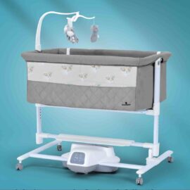 StarAndDaisy Dream Cradle with Automatic Swing, Wheels & Mosquito Net – 3 Months Used (Grey)