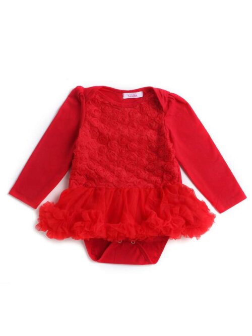 Floral Appliqué Party Dress for Girls – Elegant, Soft & Hardly Worn