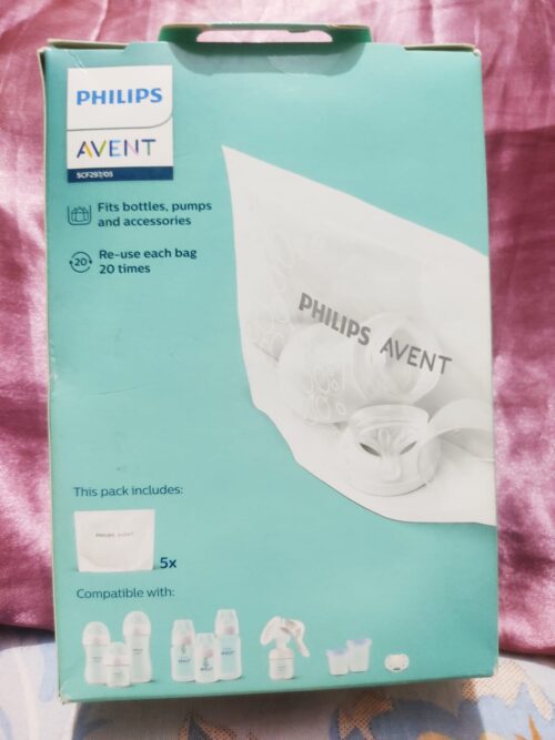Philips Avent Microwave Sterilizing Bags – Pack of 5 | Fast, Portable & Chemical-Free Sterilization